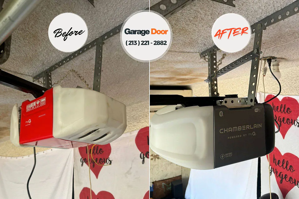 Before and after: garage door repair Colony Park, PA